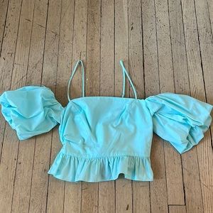 NWOT Zara Puff Sleeve Top